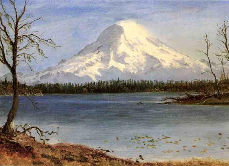 Albert Bierstadt Lake in the Rockies oil painting image